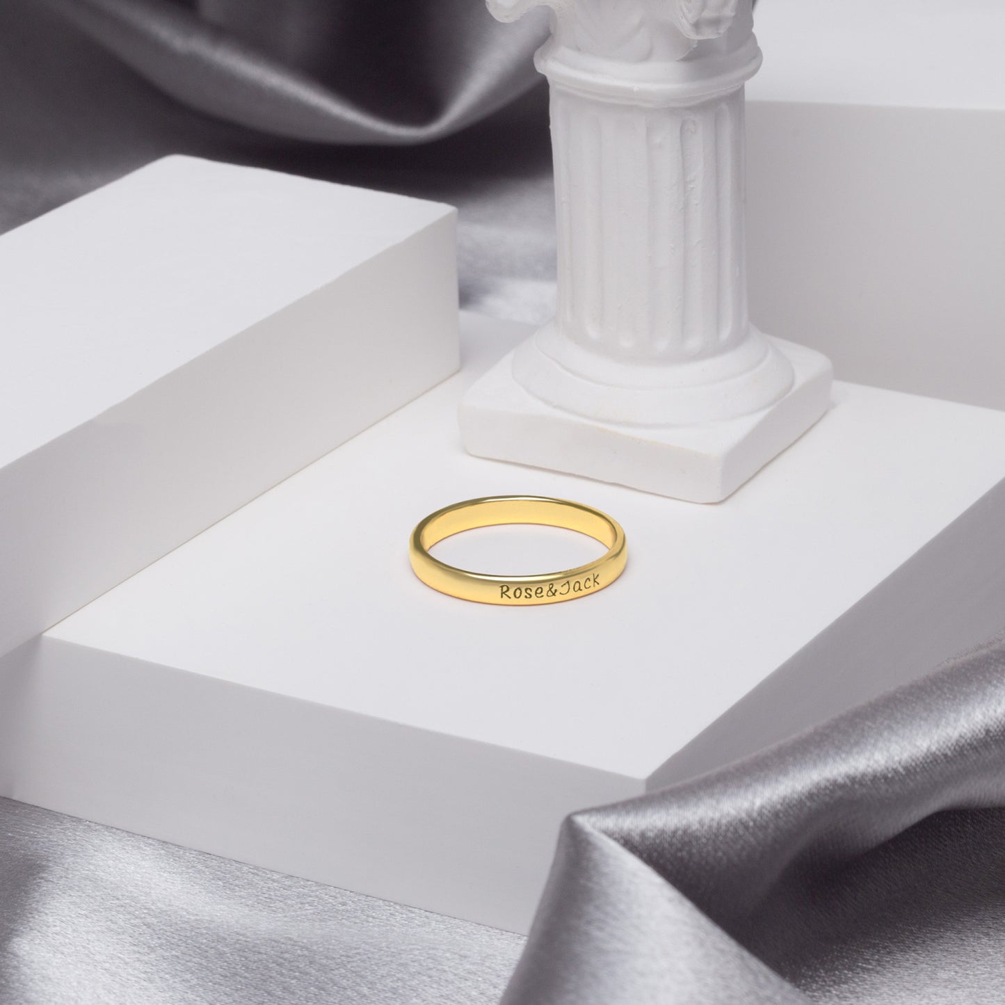 643. Dainty Engraved Name Ring