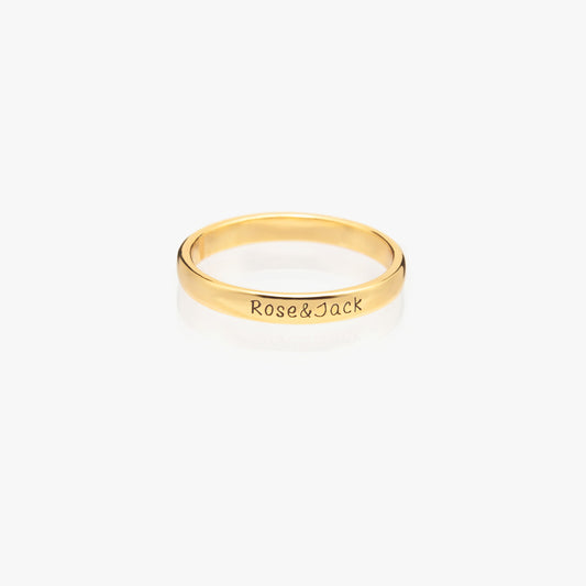 643. Dainty Engraved Name Ring