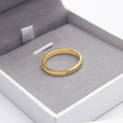 643. Dainty Engraved Name Ring